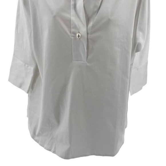 Tuckernuck | NEW Blanc Willow Three-quarter Sleeve Blouse in White Size M - Picture 6 of 11